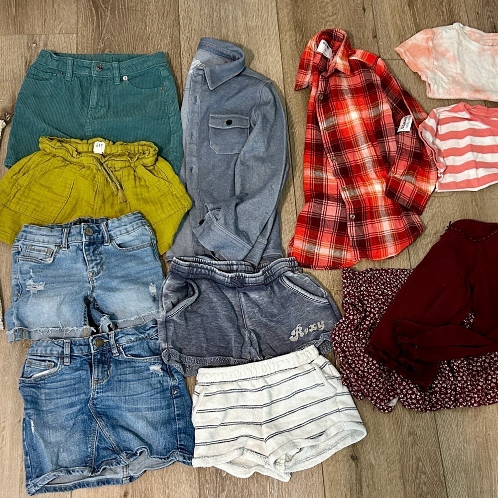 Mixed Girls S 6-7 15pc Clothing Bundle GAP Kids, Roxy, Art Class, Old Navy - Picture 6 of 7